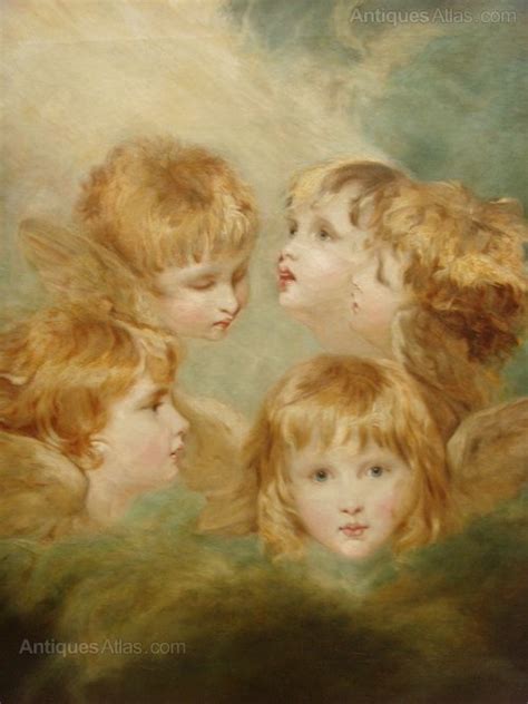 Antiques Atlas - Painting Cherub Angel Children Sir Joshua Reynolds