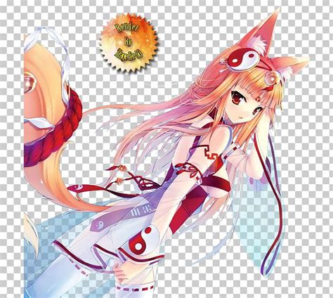 Nine Tailed White Fox Anime Girl