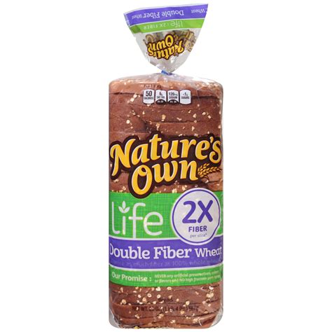 Natures Own Life Double Fiber Wheat Bread 20 Oz Bag