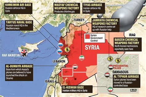 Syria Bombing Map Where Did Uk And Us Air Strikes Bomb And What Has Been Russias Response