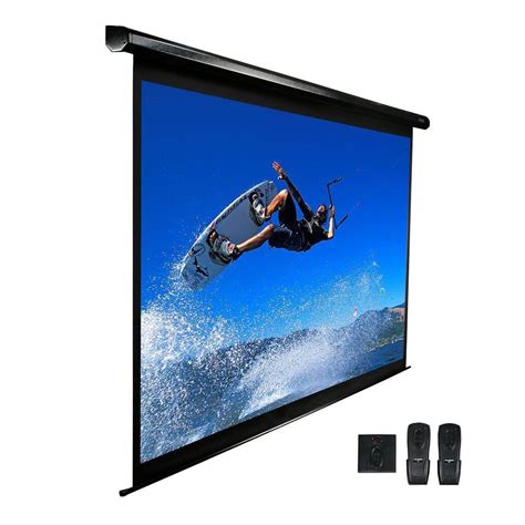 Mounting a projector screen on the ceiling should only be reserved for special cases. Elite Screens 100 in. Manual Pull-Down Wall and Ceiling ...