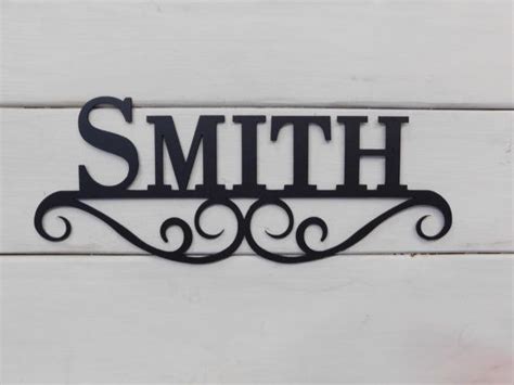 Your family name sign will be cut out using a homemade cnc plasma table that precisely cuts out your design using a. Personalized Name Scroll Sign | Custom metal signs, Name ...