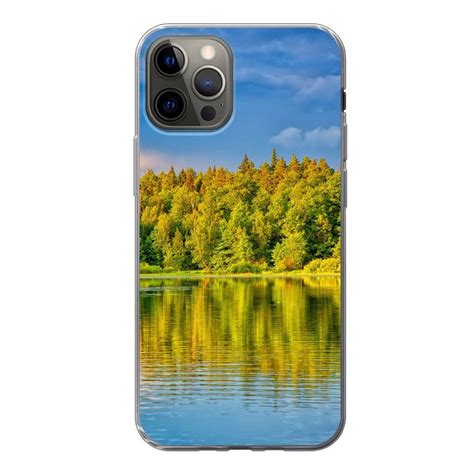 Muchowow Handyhülle Wasser Natur Wald Handyhülle Apple Iphone 13 Pro Smartphone Bumper
