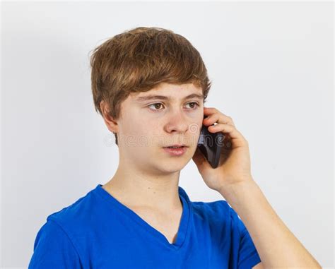 Boy With A Mobile Phone Stock Photo Image Of Modern 111698424