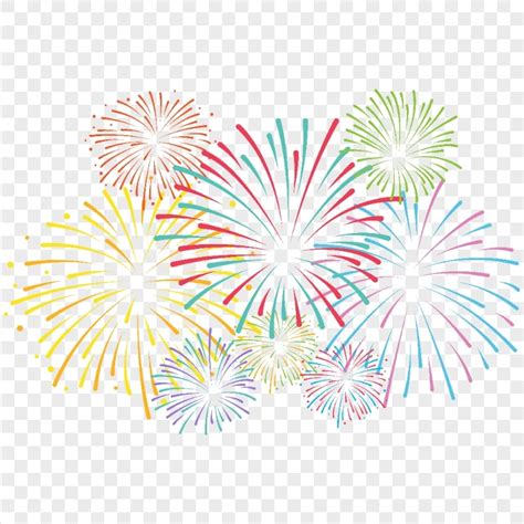 HD Colorful Vector Fireworks Transparent PNG Citypng