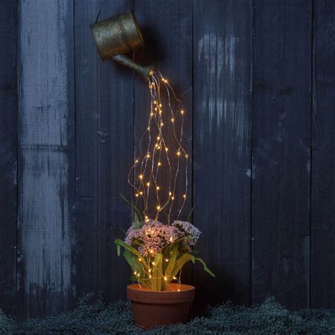 Diy Watering Can Fairy Lights Outdoor Fairy Lights Garden Lighting