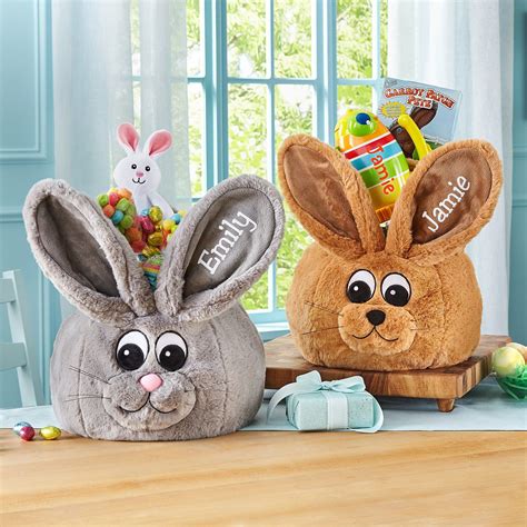 Extra Fuzzy Bunny Basket With Images Personalized Easter Bunny