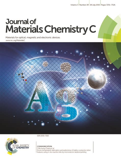 Cover Of Journal Of Materials Chemistry C Issue 28 2015 Chang