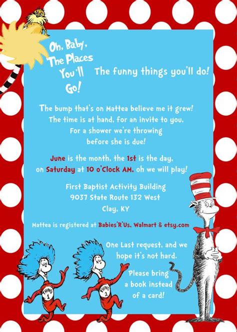 Love The Wording On This Card Seuss Baby Shower Dr Seuss Baby