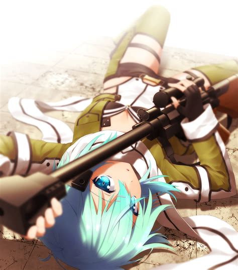 Sword Art Online Anime Anime Girls Asada Shino Sniper Rifle Hd