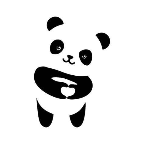 Panda Panda Love Pandaliebe Line Art Svg Png Pdf Etsy