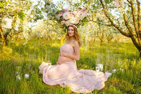 Expectant Mother Waiting And Preparing For Baby Birth During Pregnancy