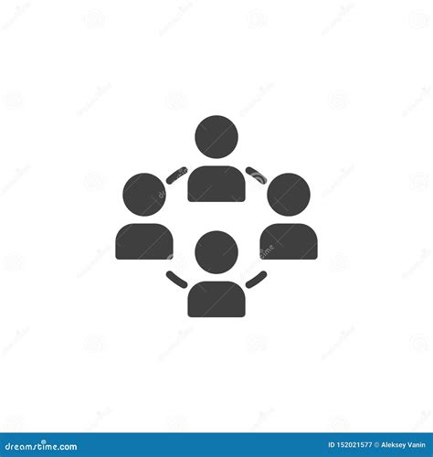 People Connection Vector Icon Stock Vector Illustration Of Simple