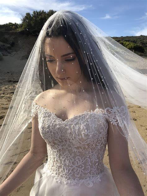 Georgia Pearl Beaded Veil Wedding Veils