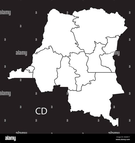 Las Provincias De La Rep Blica Democr Tica Del Congo Mapa Ilustraci N