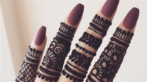 Imple and beautiful shuruba designs : Beautiful stylish Finger Mehndi henna design for hands eid ...
