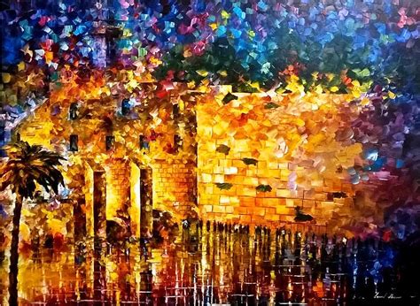 Wailing Wall 4 Palette Knife Oil Painting On Canvas By Leonid Afremov