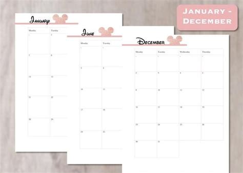 If so they will love having their very own princess calendar to keep disney printable calendar 2021. Disney Style 2021 Calendar, Rose Gold Minnie Mouse Style ...