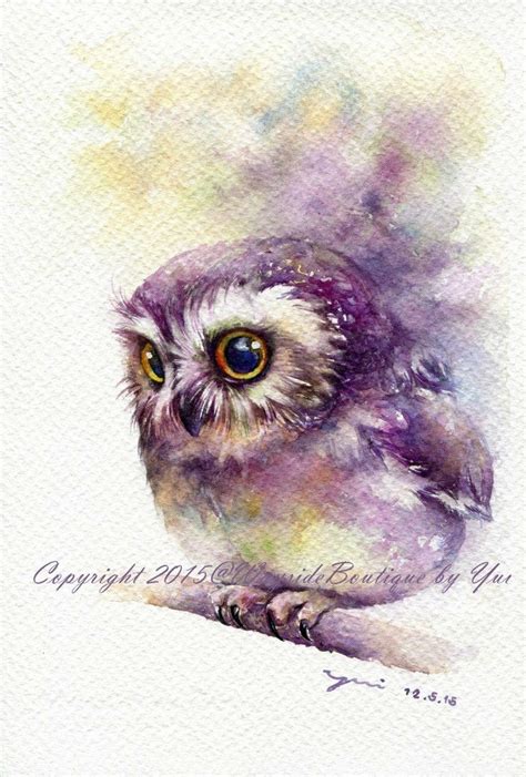Owl Watercolor Owl Watercolor Drawings Watercolor Art