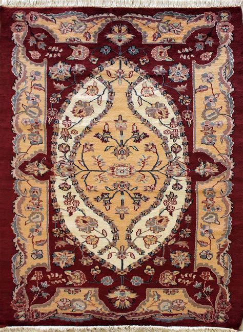 40x61 Rug Floral Handmade Pak Persian Silk And Wool Rugs A 4x6
