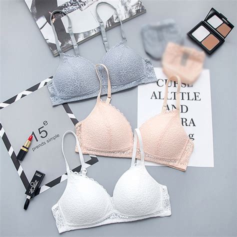 Deruilady Thin Breathable Wireless Bra Push Up Sexy Lingerie Lace