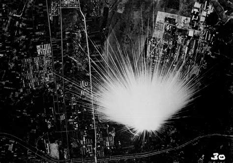 Wwii A Japanese Phosphorus Bomb Explodes Beneath The B 29