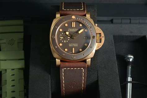 Panerai Pam 968 Submersible Bronzo Brown Dial 47mm