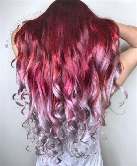 Red Silver Ombre