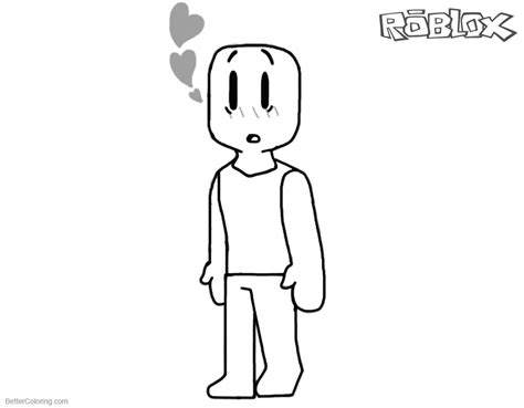 Drawing roblox characters is actually fun alex and aj. Roblox Coloring Pages Noob In Love - Free Printable ...