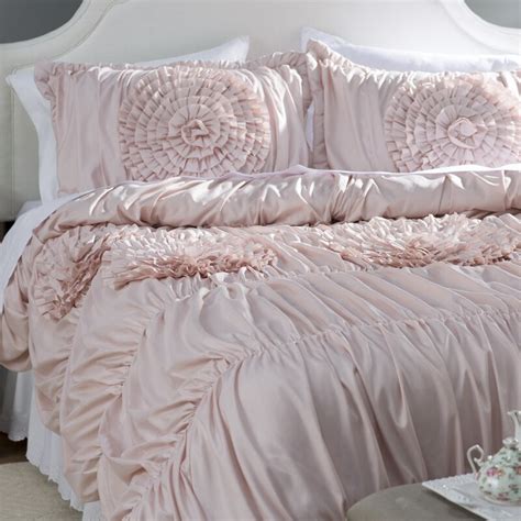 Blush and beige bedding with blush, blue and yellow flowers for those who love pastels. Lazerte 3 Piece Pink Blush Comforter Set & Reviews | Joss ...