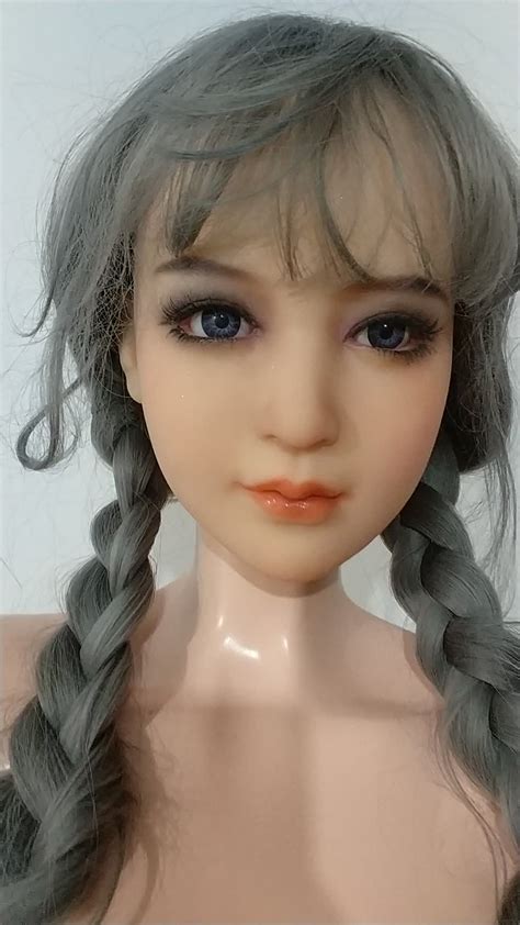 Busty Silver Grey Short Hair Silicone Lifelike Young Girl Sex Love Doll