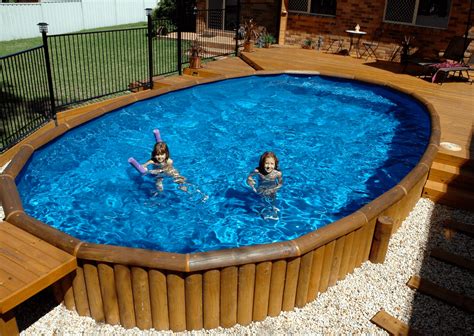 An above ground pool is usually installed on a level surface which only there are requirements that the pool should not be installed directly on concrete , gravel, mulch. Everything About Above Ground Pools - Including Maintenance and Costs - Ultimate Pool Guide