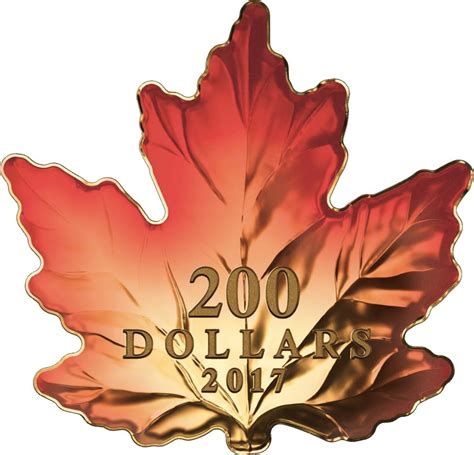 Maple leaf tattoo done in june of 2010 maple leaf tattoo. Maple Leaf Silhouette Goud 1 Ounce PROOF 2017 ...