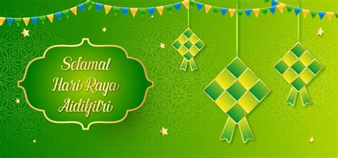 Sending warm greetings and sincere wishes for a happy and prosperous raya. Selamat Hari Raya Aidilfitri Greeting Card Banner ...