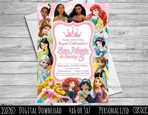 Disney Princesses Birthday Parade Invitation Ubicaciondepersonascdmx