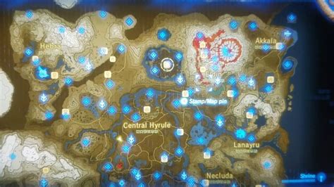 Legend Of Zelda Breath Of The Wild Map Of Shrine Location