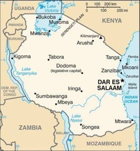 Tanzania Map