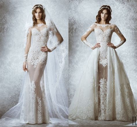 Sexy Lace Appliqued Lace Wedding Dress See Through Wedding Dress