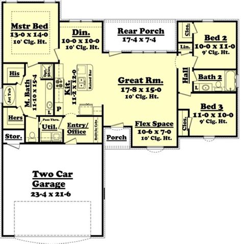 Ranch Style House Plans 1500 Square Feet