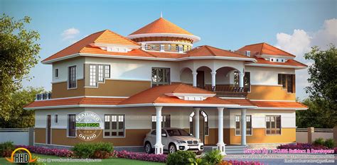 Luxury 5 Bedroom House Exterior Kerala Home Design And