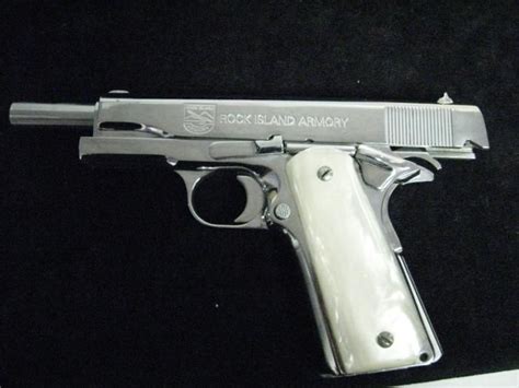 Rock Island Armory 1911 38 Super Nickel Plated Pistol No Reserve