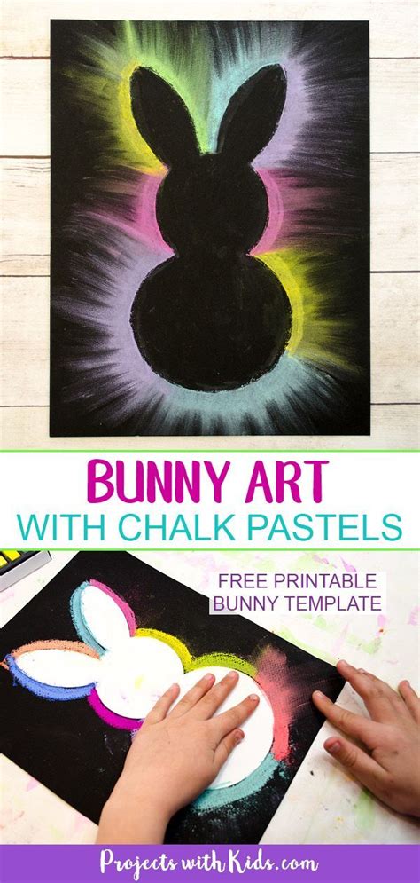 Brightly Colored Bunny Art Project With Chalk Pastels Bunny Art