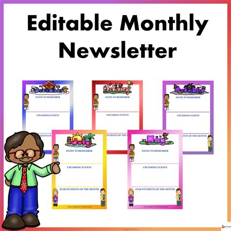 Editable Monthly Newsletter Templates Made By Teachers