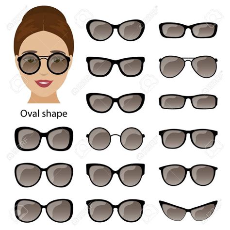 Spectacle Frames Shapes For Oval Women Face Vector Glasses For Oval Faces Eyeglasses For