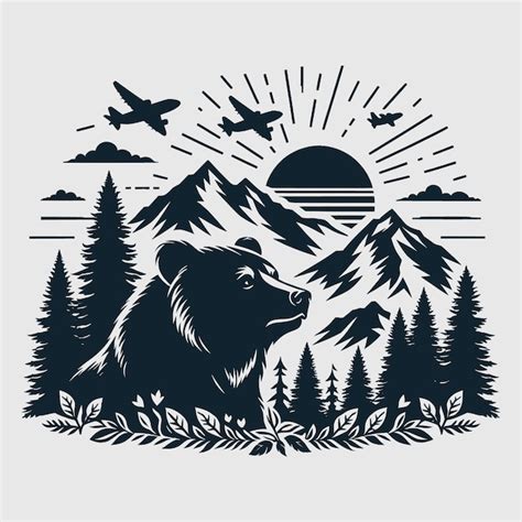 Premium Vector Bears Animal Silhouette Vector Illustration Bear