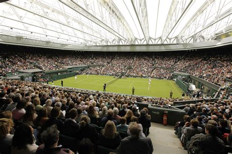 Retractable Roof Over Wimbledons Centre Court Closed