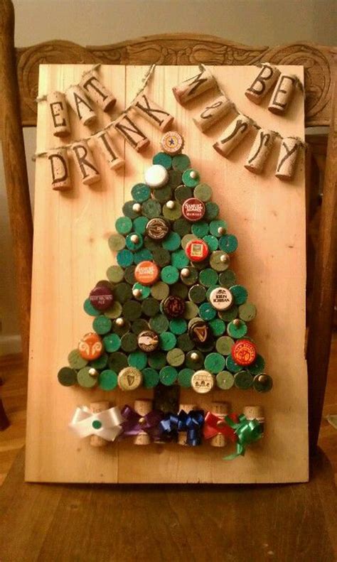 Bottle Cap Christmas Trees Homemydesign