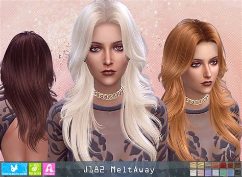 Newsea J182 Melt Away Hair Sims 4 Hairs Hairstyle Sims Sims 4