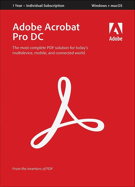Customer Reviews Adobe Acrobat Pro DC Year Subscription Windows Mac OS ADO F