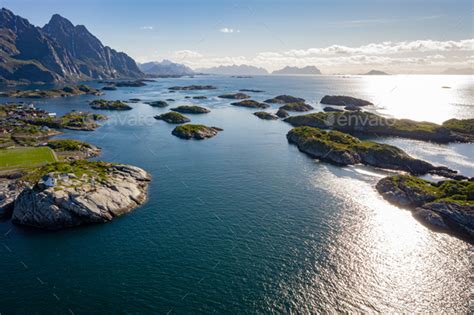 Henningsvaer Lofoten Is An Archipelago In The County Of Nordland Stock